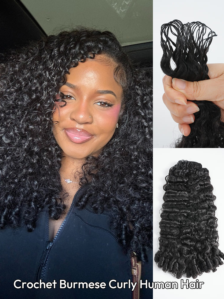 Crochet Burmese Curly Human Hair