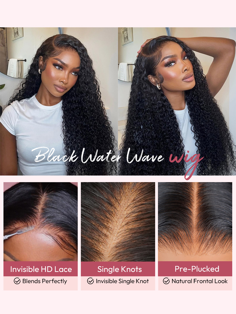Black Natural Wave Lace Front Wigs