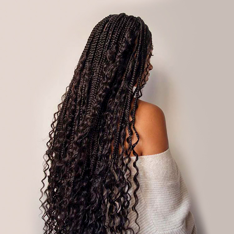 Boho Knotless Box Braids Wigs Boho Knotless Box Braids Wigs