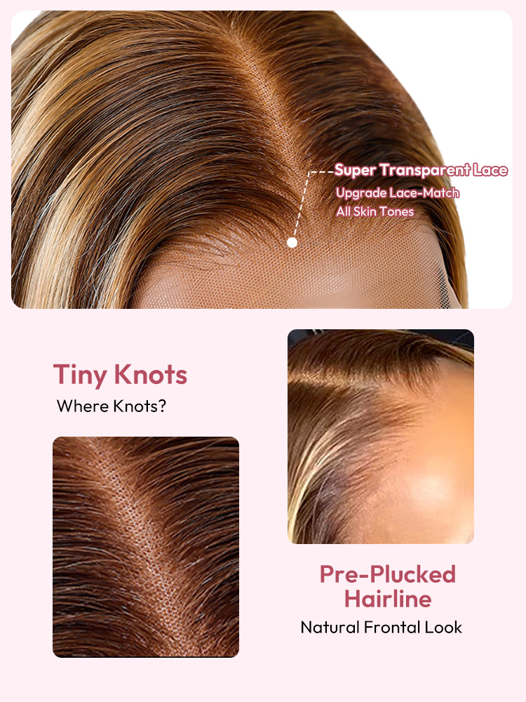 Brown Bob Wig With Highlights