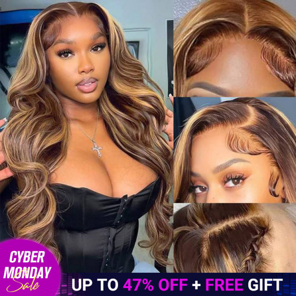 brown highlight wig