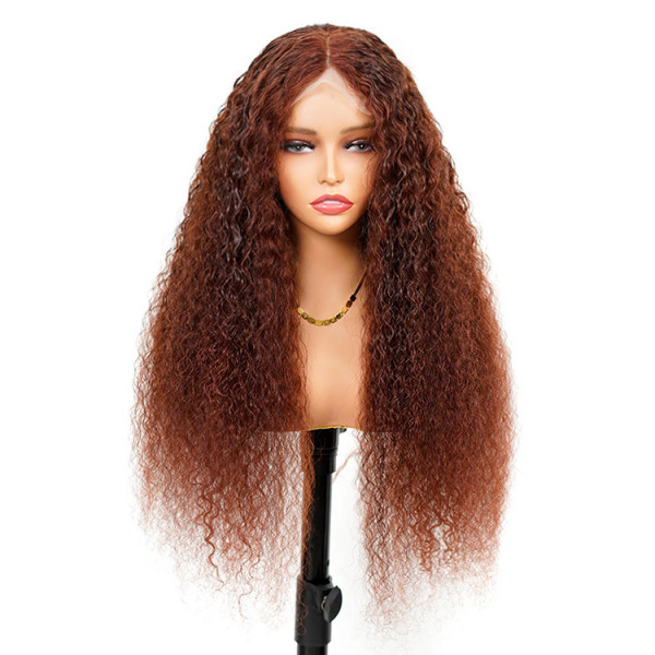 Reddish Brown Kinky Curly Wig