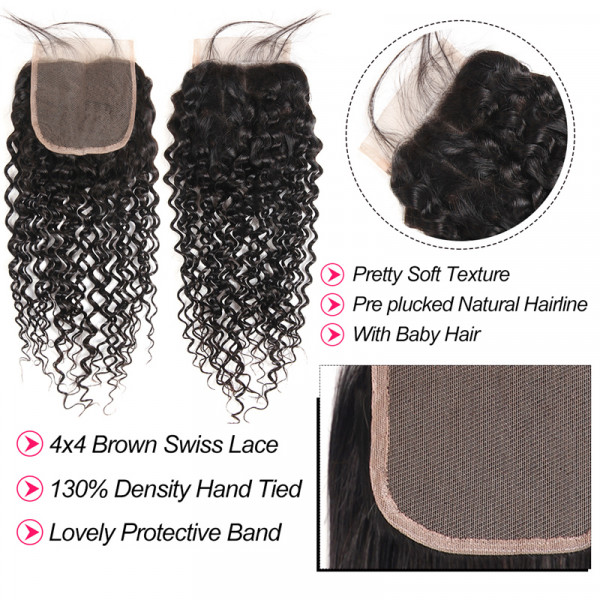 Curly 4*4 Lace Closure