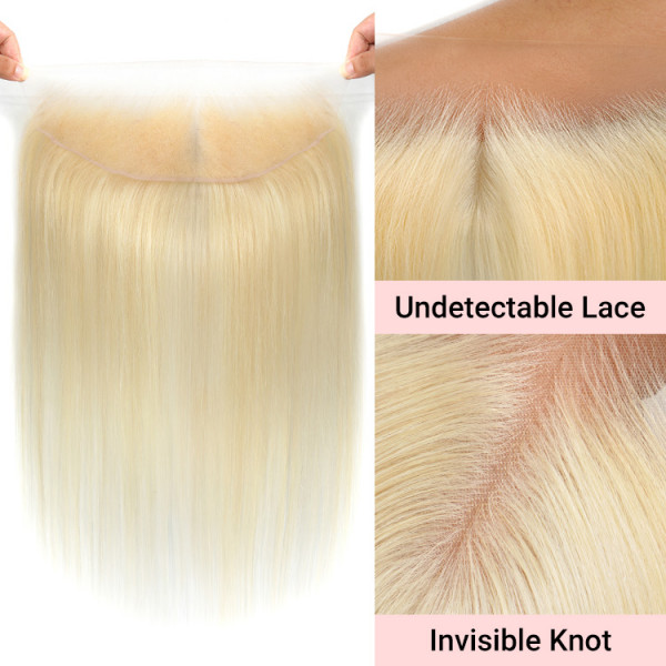 Blonde Straight Transparent Lace Frontal