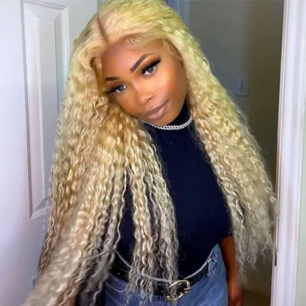 Blonde Water Wave Lace Wigs