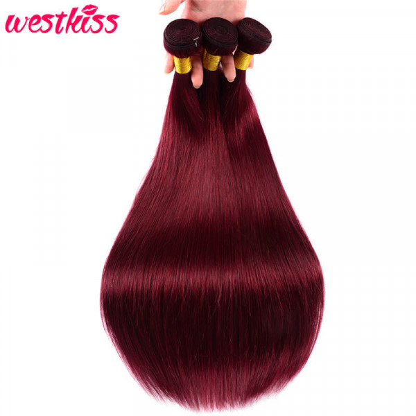 Burgundy Straight Hair