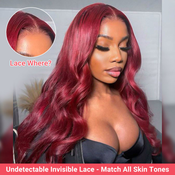 Burgundy Colored Lace Wig
