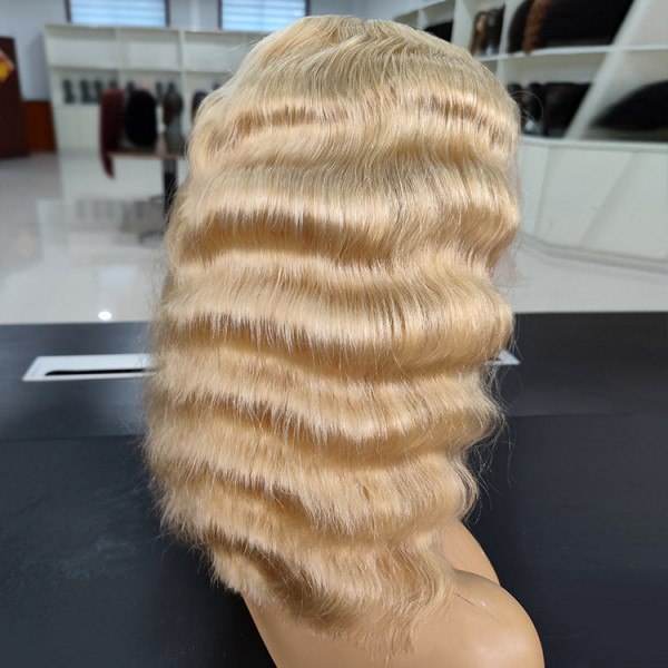 Blonde Crimped Wig