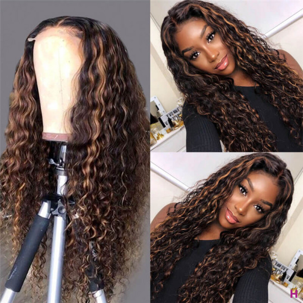 Curly Hair Highlight Wigs 