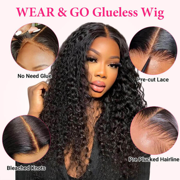 Glueless Wear And Go Wigs Deep Wave Invisible Lace Wig -West Kiss Hair