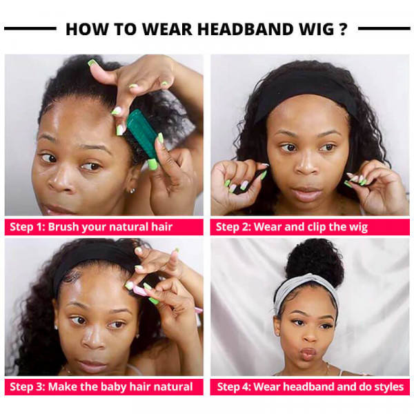 Human Hair Headband Wigs