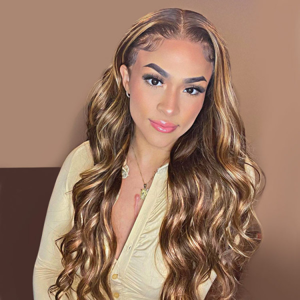brown highlight wig