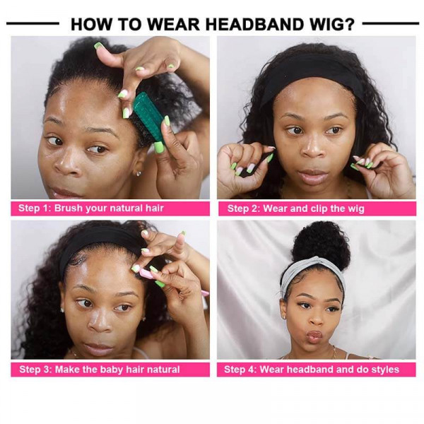 Human Hair Headband Wigs