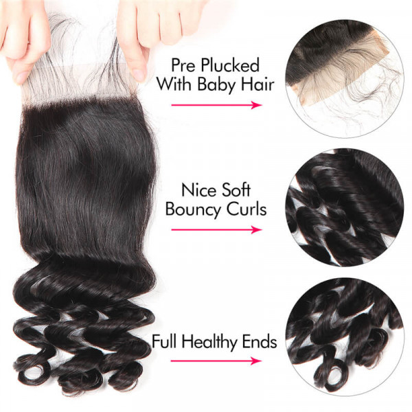 Loose Wave 4*4 Lace Closure