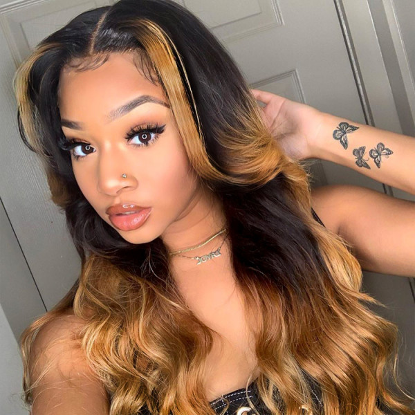 Ombre Lace Front Wig Human Hair
