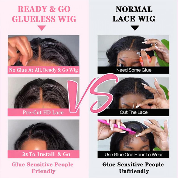 Glueless Ready And Go Wigs Body Wave Undetectable Lace Wigs -West Kiss Hair