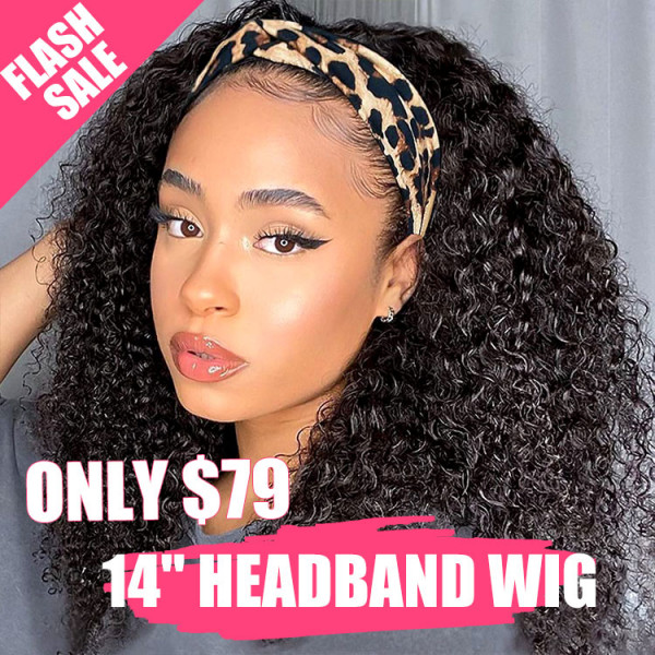 Flash Sale - Quality Straight Human Hair Wig Natural Curly Glueless Wigs