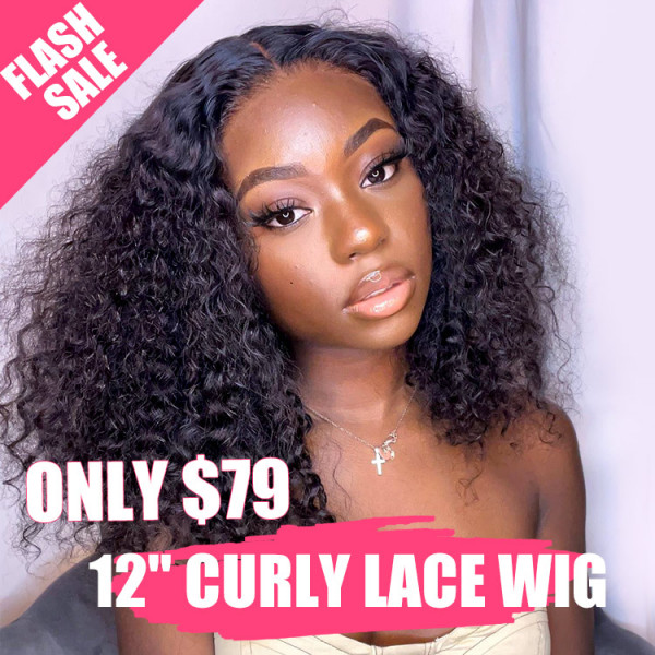 Flash Sale - Undetectable Lace Black Jerry Curly Lace Wigs
