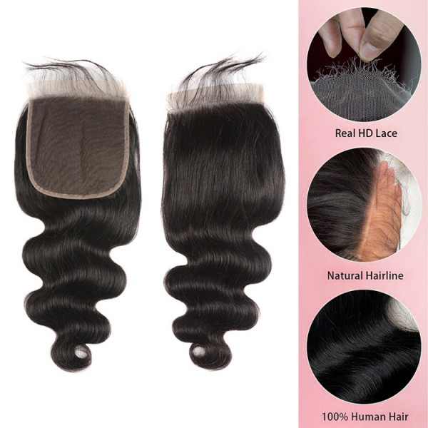 Body Wave HD 6x6 Lace Closure Human Hair LY Lace Closure Brazilian Closure Piece