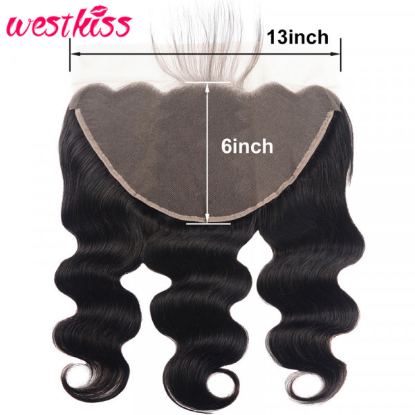 13*6 Lace Frontal Closure Brazilian Body Wave Human Virgin Hair 