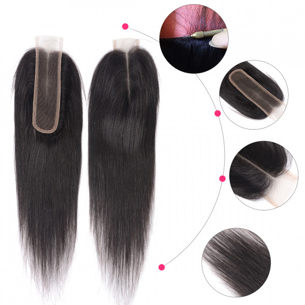 New Arrival 2x6 Lace Closure Straight Hair Brazilian Virgin Human Hair Swiss Lace Closure 10-20 Inch