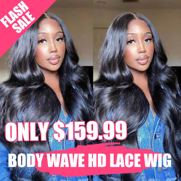180% Density Body Wave 5x5 HD Lace Wigs Body Weave Human Hair Wigs For Black Women