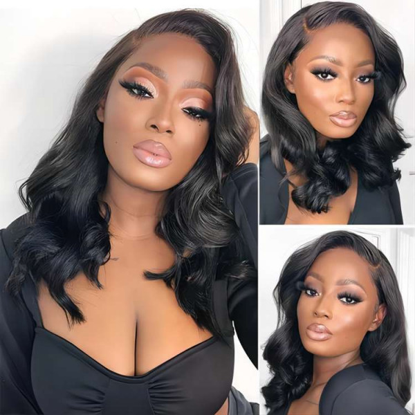 Body Wave HD Lace Front Bob Wigs Bob Lace Front Wigs With Baby Hair Short Wigs