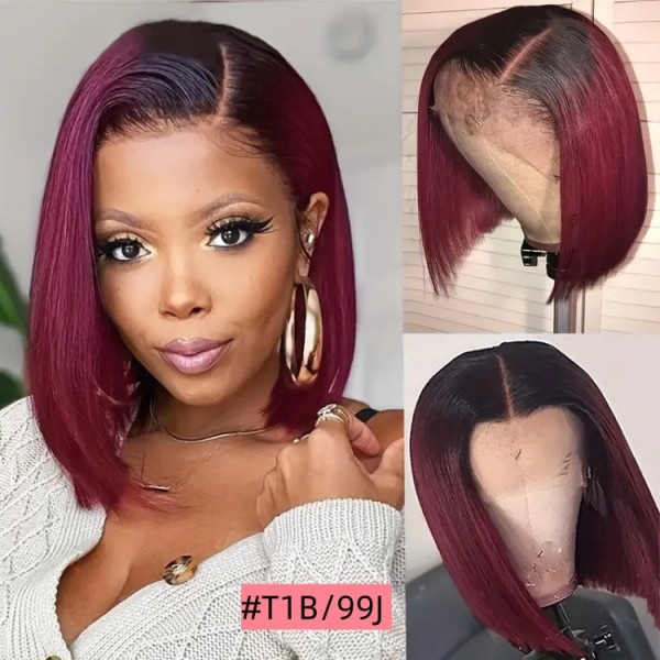 USA Orders Only - Summer Omber Colored 13x4 Bob Lace Wigs Human Hair 