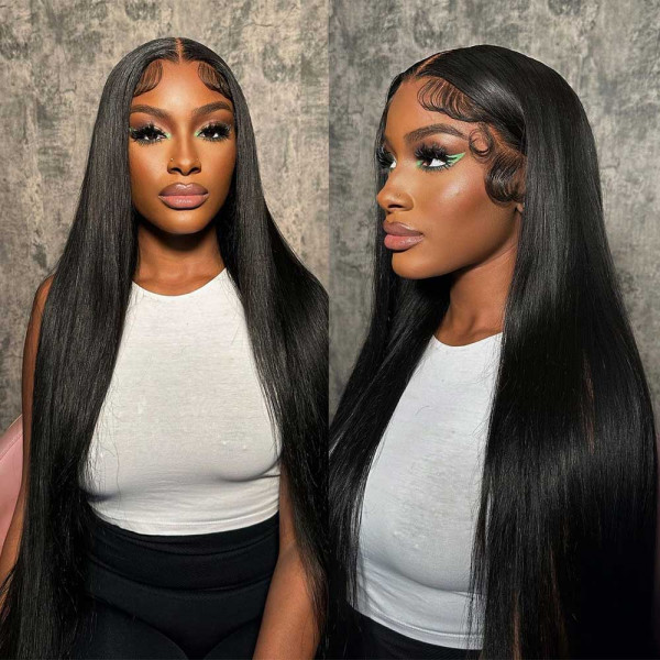 Affordable 5x5 Closure Wigs Brazilian Straight Human Hair Wigs Virgin Hair Lace Closure Wigs For Ladies