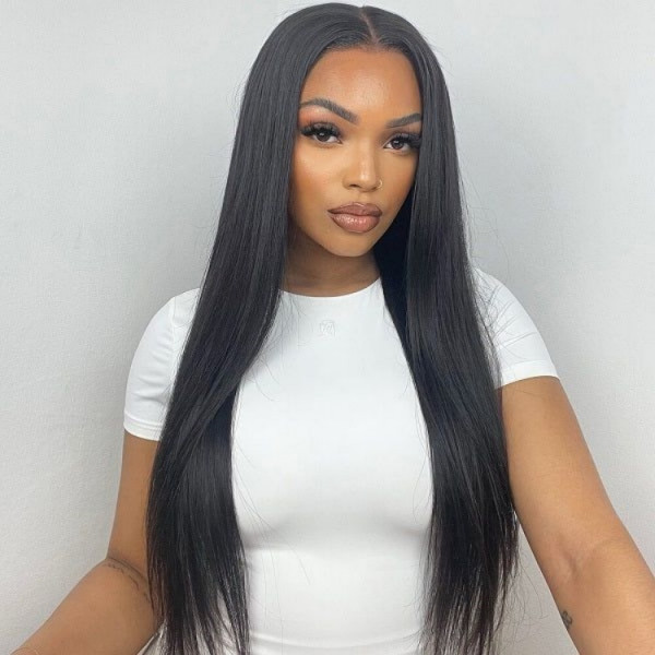 Ship In 24 Hours - Glueless Straight Human Hair Wigs Ready To Go 4*7 Pre-cut Lace Wigs