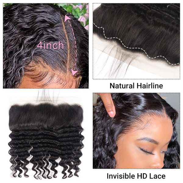 Loose Deep Wave 13x4 LY Transparent & HD Lace Frontal Virgin Hair