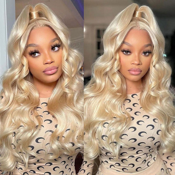 613 Full Lace Wig Blonde Human Hair Full Lace Wigs Body Wave