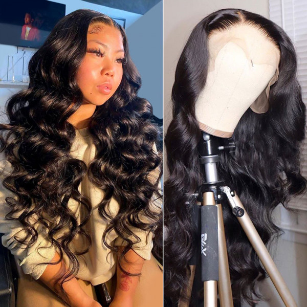 Body Wave Human Hair Lace Front Wigs For Black Women