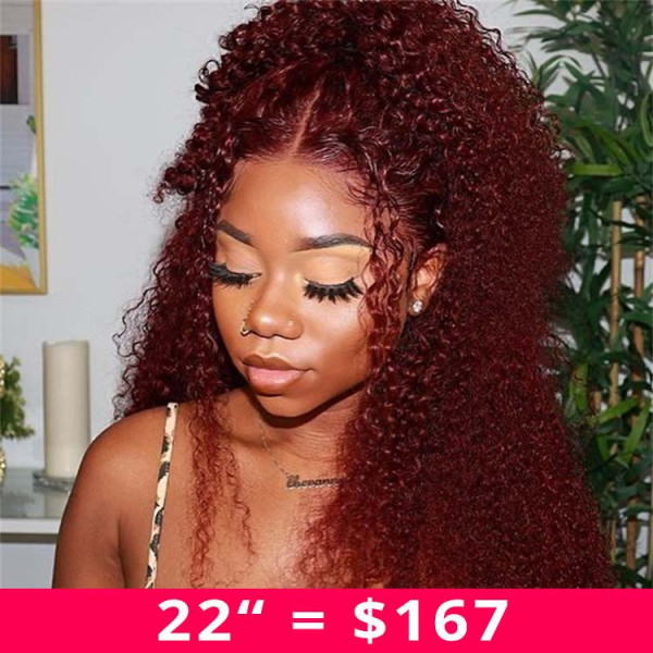 99J Lace Part Wigs Curly Colored Lace Part Human Hair Wigs
