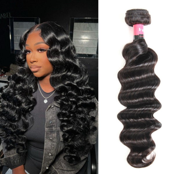 One Bundle Only Brazilian Loose Deep Wave Human Hair Bundles