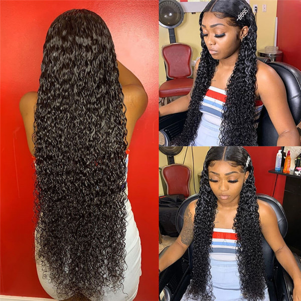 Curly Hair Weave Peruvian Jerry Curly Human Hair 3 Bundles With a 4x4 Swiss Lace Closure