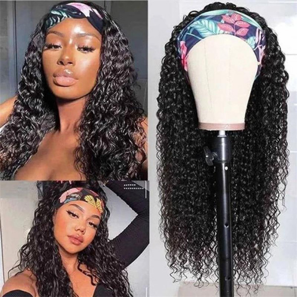 Why Is Headband Wig So Popular in Women and Girls? Curly_headband_wig_1