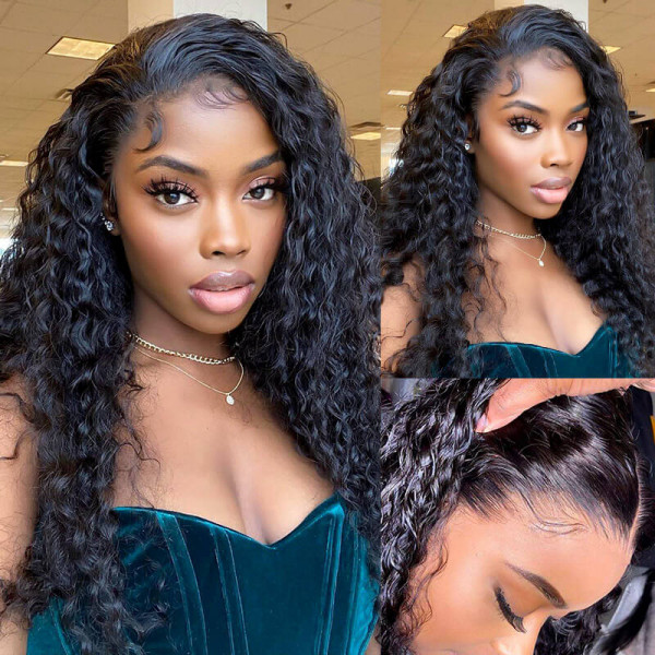 Deep Wave 13x6 HD Invisible Lace Frontal Wigs For Women