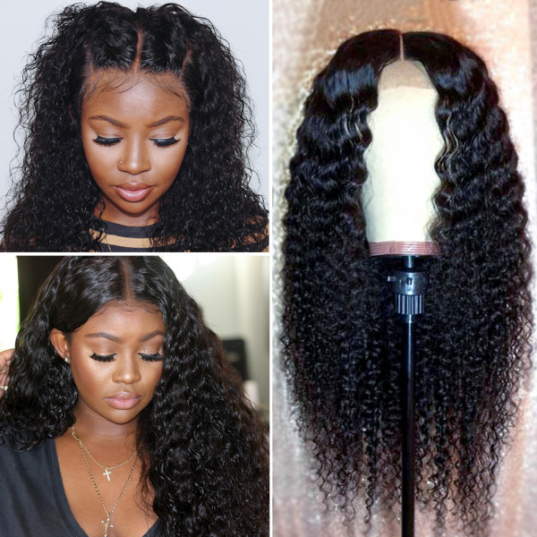 Deep Wave 4x4 / 4x7 Human Hair Lace Wigs Natural Looking Wigs Deep Weave Wholesale Wigs