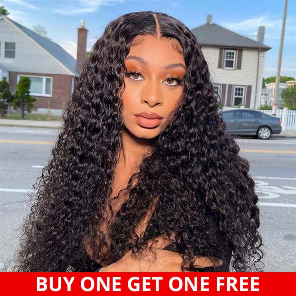 Affordable Wigs Deep Wave 180% Density Lace Front Wigs With Baby Hair 