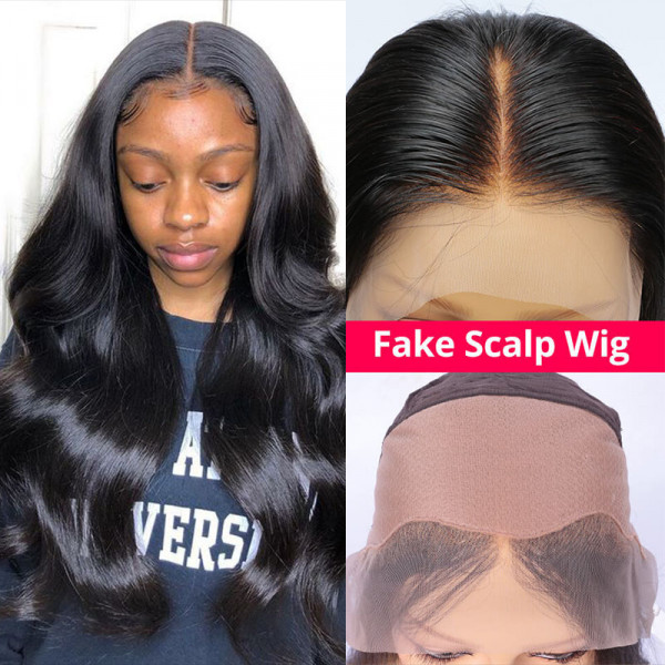 Fake Scalp Wigs Body Wave Lace Front Wigs Natural Hair Wigs With Baby Hair