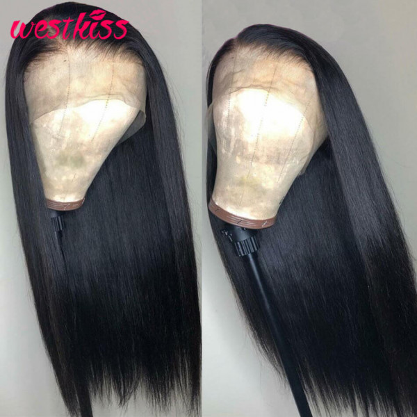 Premade Fake Scalp Wigs Realistic Straight Lace Front Wigs Real Human Hair Wigs