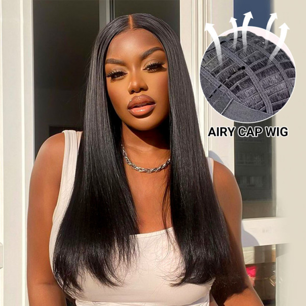 Glueless Lace Wigs Human Hair Air Wigs For Beginners With Breathable Cap