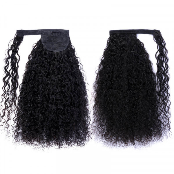 100% Human Hair Ponytail Straight Hair Curly Hair Extensions