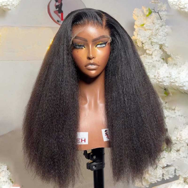 Kinky Straight Brazilian Lace Front Wigs With Baby Hair Cheap Lace Front Human Hair Wigs 