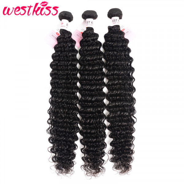 Long Weave 32-36 Inches Brazilian Hair Deep Wave Weave Hair 3 Bundles Deal Long Bundles