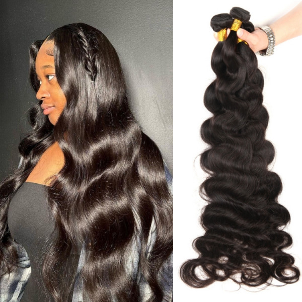 Brazilian Body Wave 3 Bundles Long Weave Hairstyles 32-36 Inches