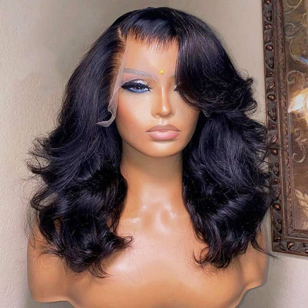 Side Part Body Wave Wig 13x6 Transparent Lace Front Human Hair Wigs