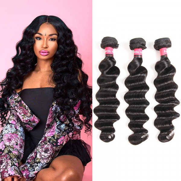 West Kiss Peruvian Virgin Hair Loose Deep Wave 3 Pcs/Lot Cheap Human Hair