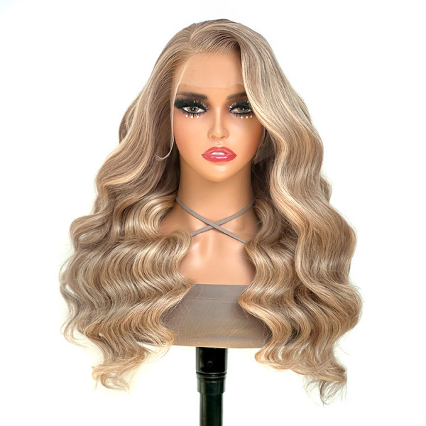 Ariadne - Sandy Blonde Hair Colored Highlight Lace Front Wig Human Hair